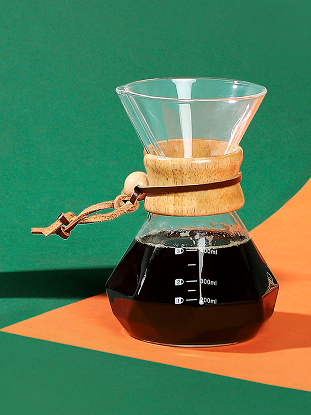 Glass pour outlet over coffee maker