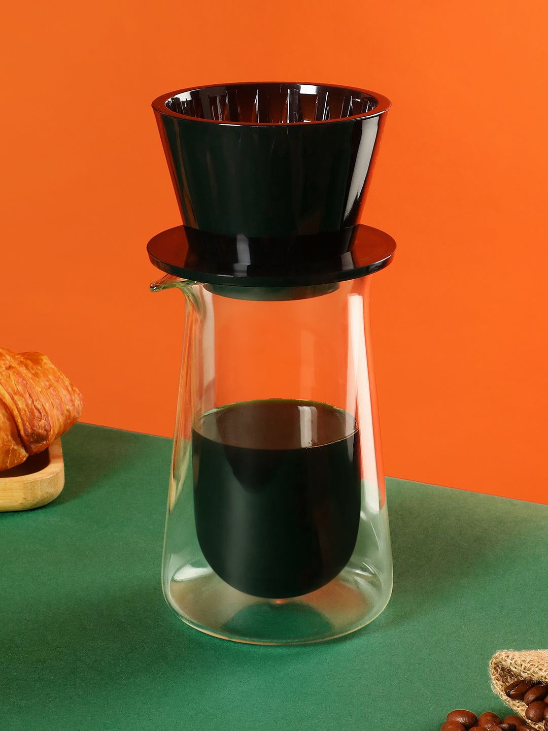 "FLATGROUND BREW" Flat Bottomed Pourover Brewing Set - Black