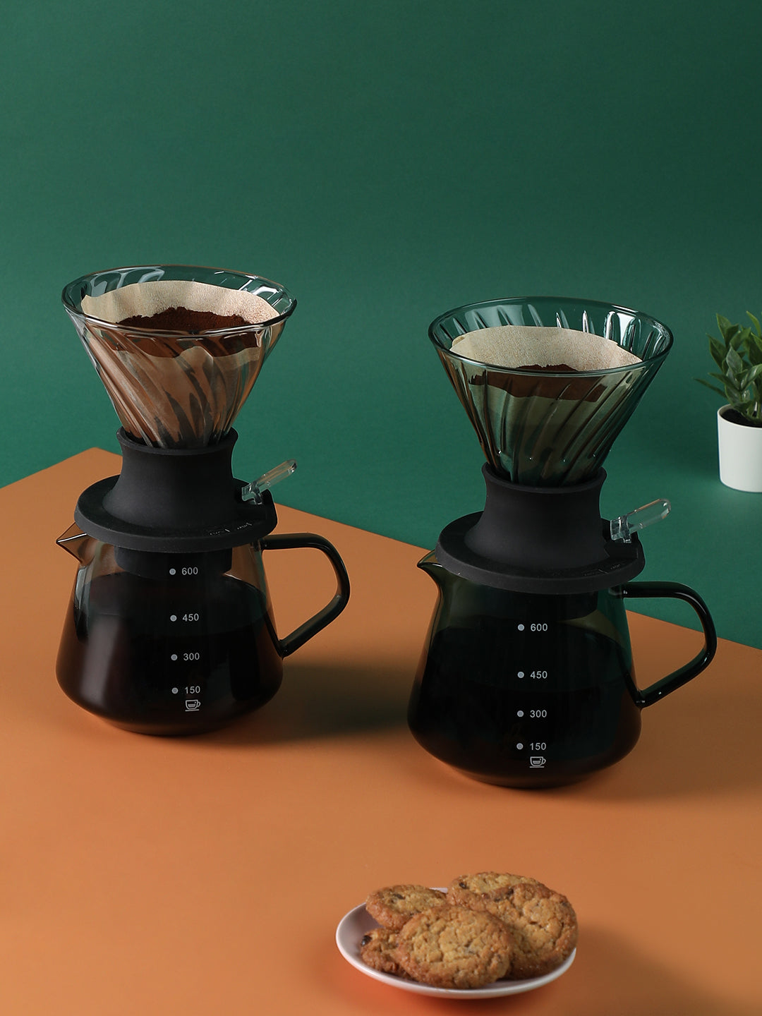 "DRIP-O-MATIC" Glass V60 Coffee Pourover Set - Smoky