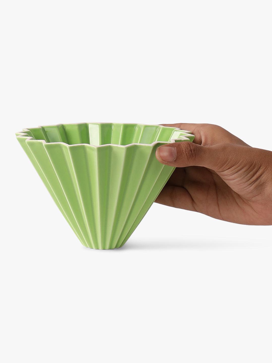 "POP ORIGAMI" Ceramic V60 Coffee Dripper - Green