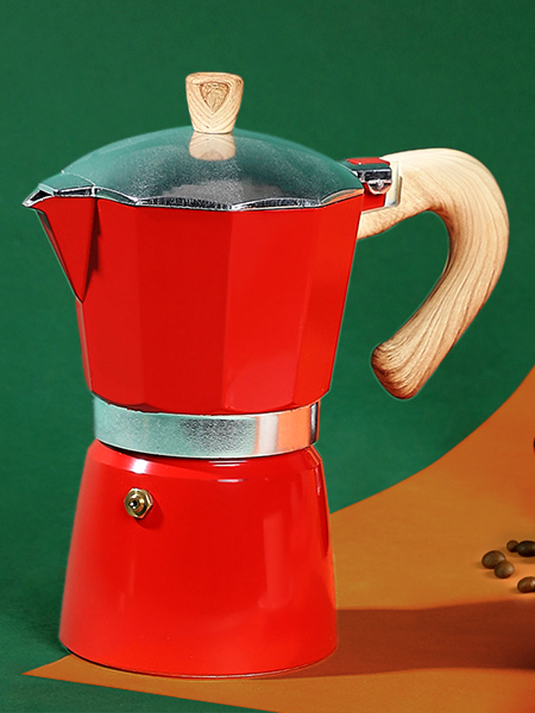 Pour Demitasse Moka Pot (300 ML) - Red