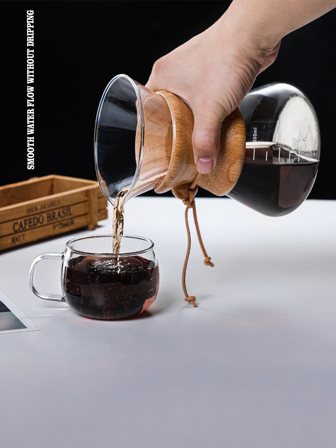 "THE GENTLEMAN" Pourover Coffee Drip Cup and Pot - 800 ML