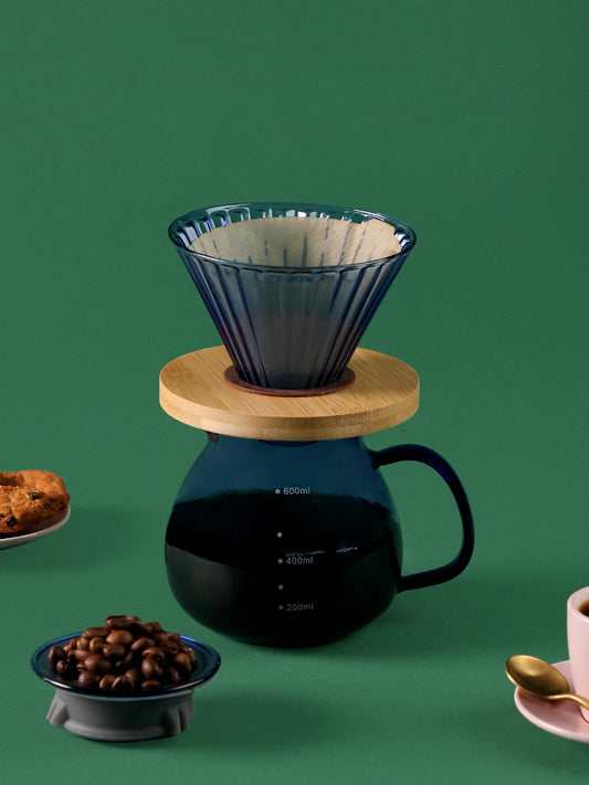 "THE DRIPPY" Glass Coffee Brewing Pot - Blue