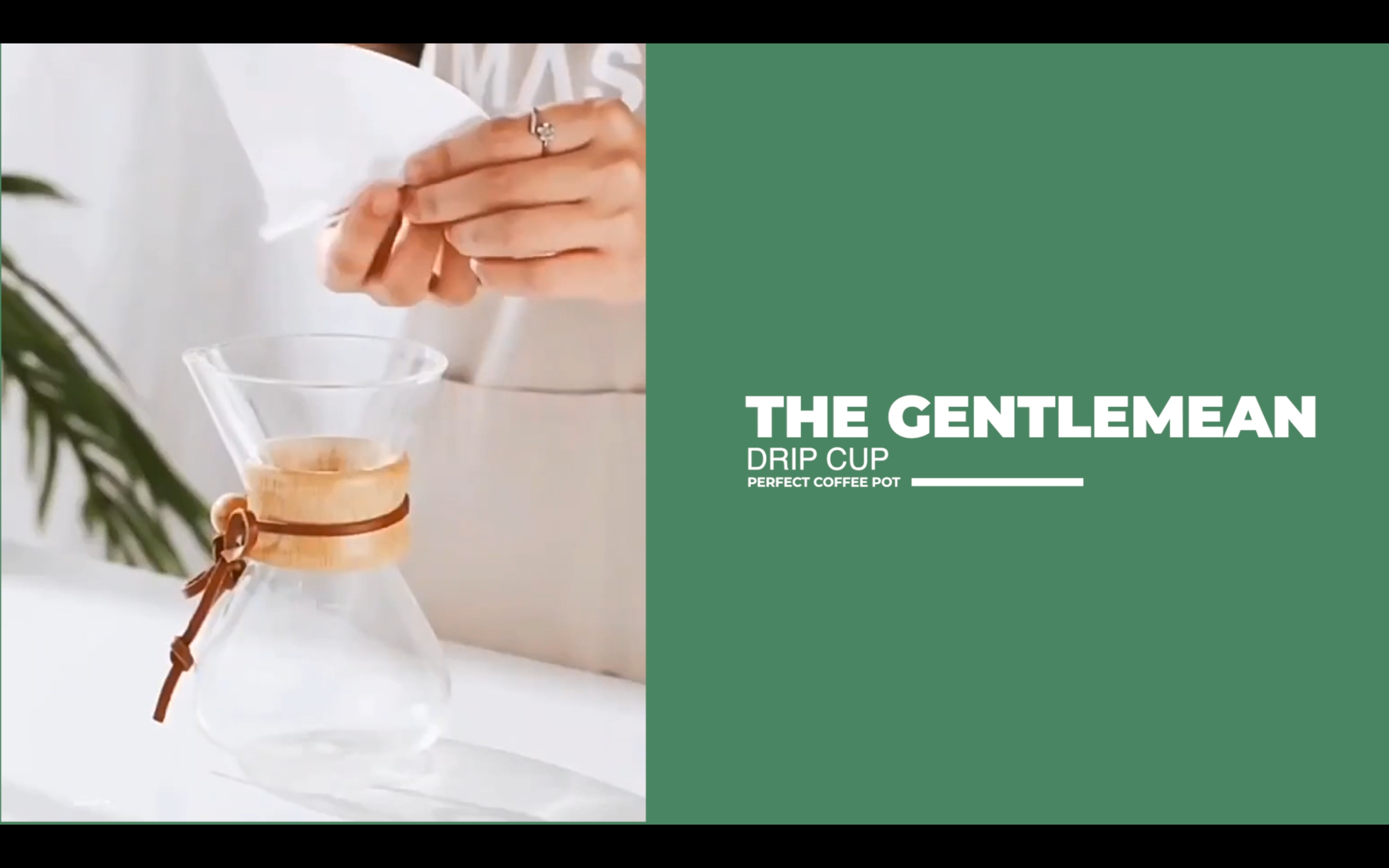 Load video: &quot;THE GENTLEMAN&quot; Pourover coffee maker with Stainless Steel Drip Cup by Pour Demitasse