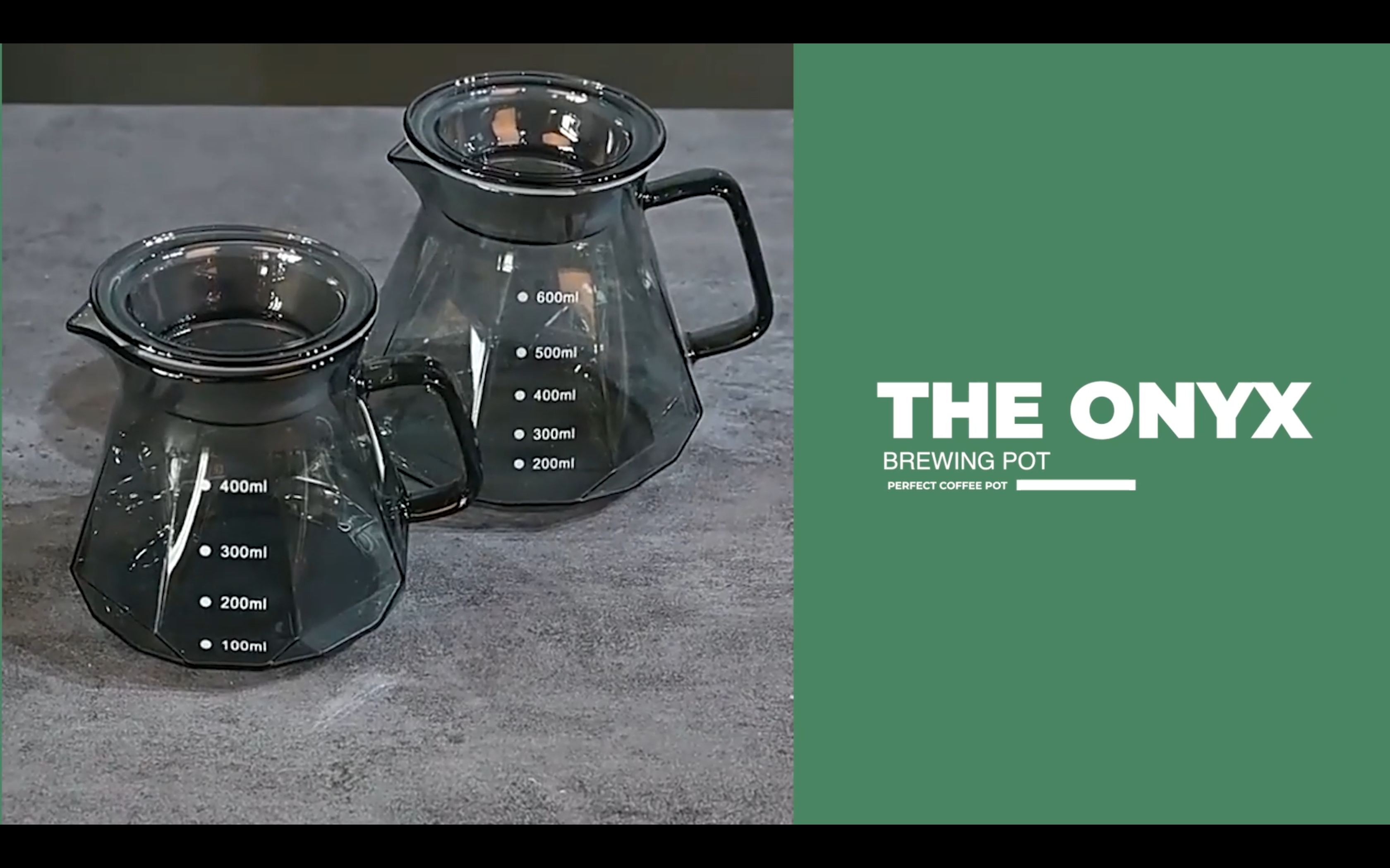 Load video: THE ONYX pour over coffee brewing pot