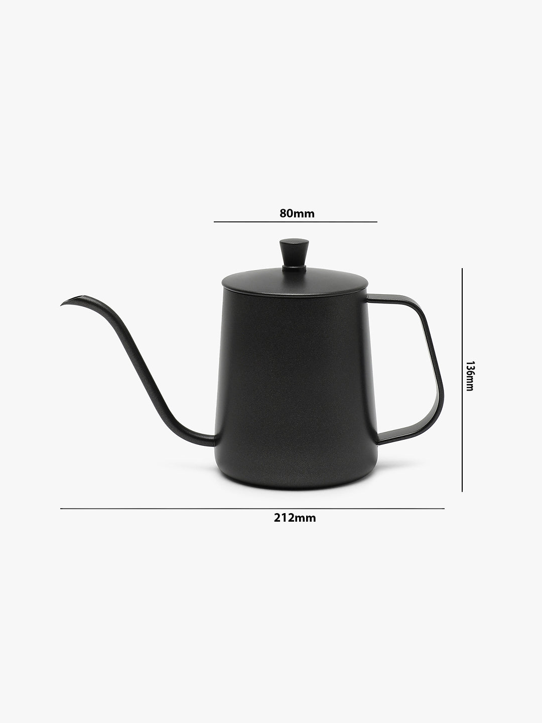 350ml Gooseneck Coffee Kettle 304 Stainless Steel Long Spout Tea Pot For  Home Kitchen Office Hotelblack